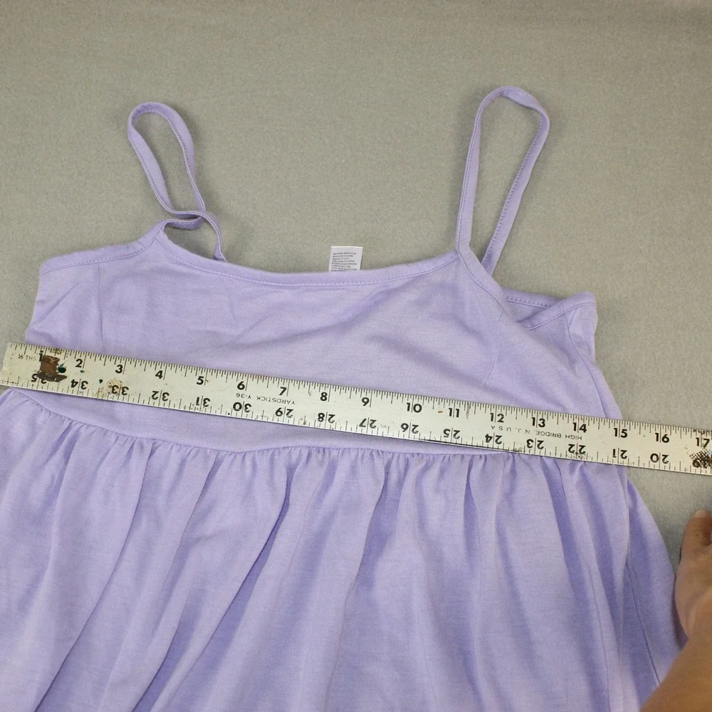 Dress Spaghetti Strap Empire Waist Medium Purple Lavender Summer Casual Knit